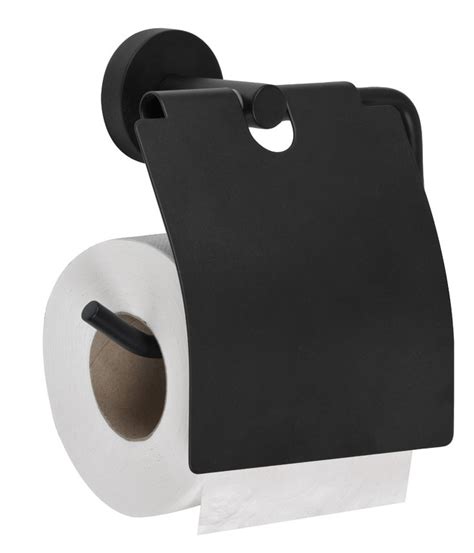 Black Stainless Steel Toilet Paper Holder With Lid Cashotel