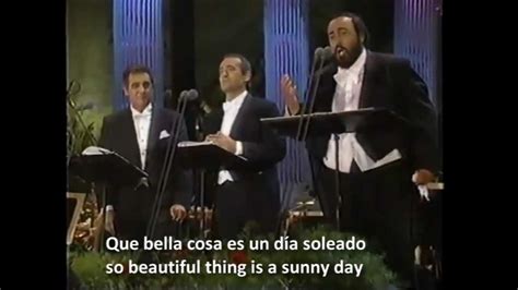 O Sole Mio Tenores Subtitulado Youtube