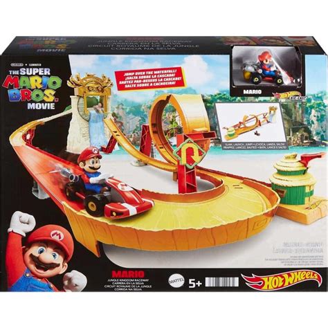 Hot Wheels Mario Kart Track Set Toy Car Super Mario Bros Jungle Kingdom Raceway Shopee