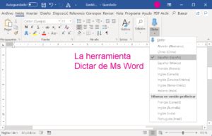 dictar en ms word buscar tutorial