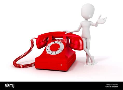 Answering The Phone Clipart Red