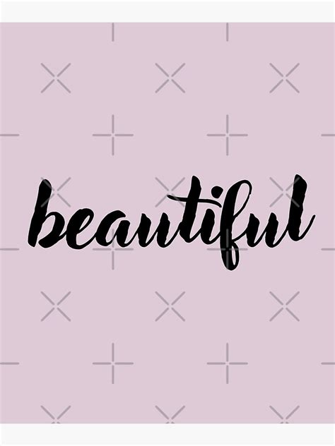 "Beautiful - Handwritten Word In Cursive" Poster for Sale by ...