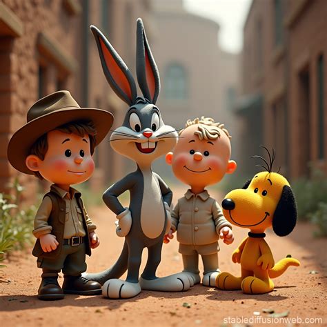 Looney Tunes And Indiana Jones Inspired Animation Stable Diffusion Online