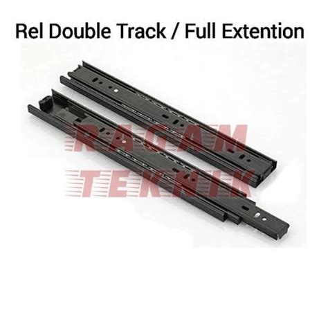 Jual Rel Laci Huben Double Track Fe37 40 Cm Full Extension Ball Bearing