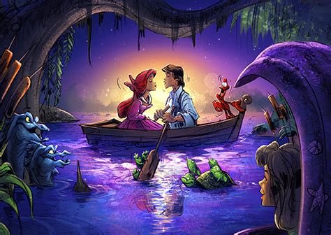 Concept Art From The Kiss The Girl Scene In Little Mermaid ~ Ariels Undersea Adventure The