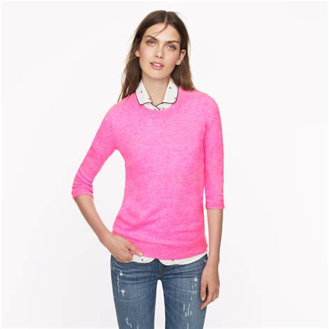 J Crew Collection Cashmere Tippi Sweater In Pink Lyst