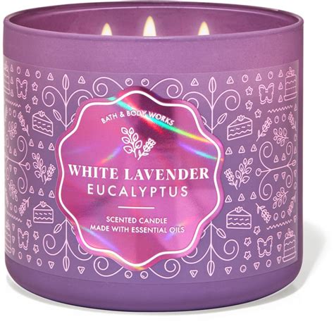 White Lavender Eucalyptus Wick Candle In Bath Body Works