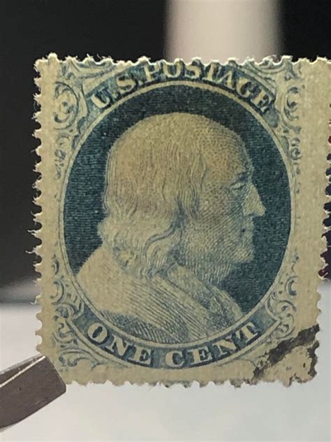 Znaczek Stamp Benjamin Franklin 1 Cent 1857 1860 Warszawa Licytacja