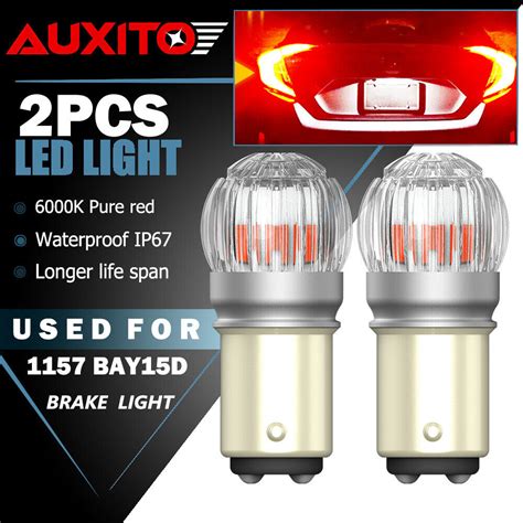 X Auxito Red Led Brake Stop Turn Signal Tail Light Bulbs