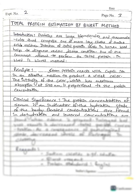 SOLUTION Total Protein Estimation By Biuret Method Studypool