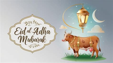 Premium Photo Wishes Eid Al Adha Mubarak With A Stunning Illustration