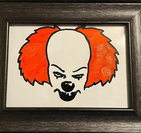 Pennywise the Dancing Clown Oil Painting on Glass Framed - Etsy