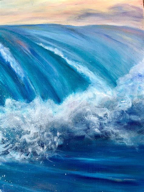 Original Acrylic Wave Painting Ocean Painting Water Painting Beach ...