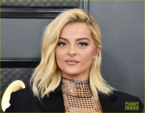 Bebe Rexha Stuns In Black Silver Chainlink Top At Grammys