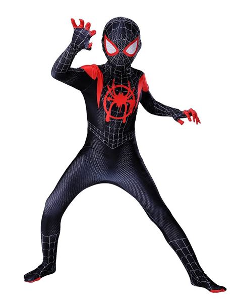 Boys Black spider-man spider Miles Morales costume