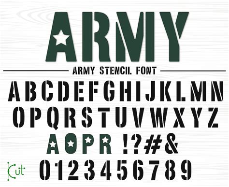 Stencil Font Army Font Military Font Military Stencil Font Army Stencil ...