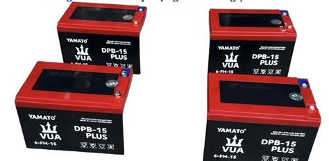 Một Bộ 4 Bình ắc Quy Xe đạp điện 48v 15ah Yamato 6 Dzf 15 6 Fm 15 6