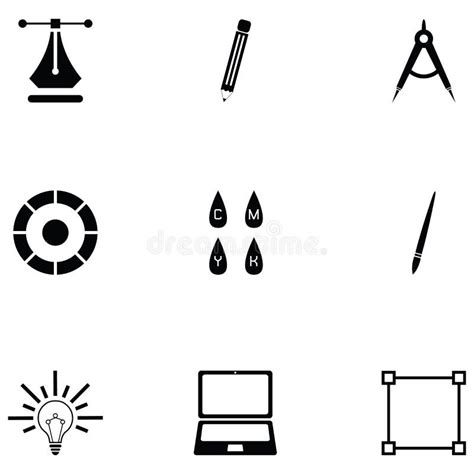 Graphic design icon set stock vector. Illustration of paintbrush - 120565848