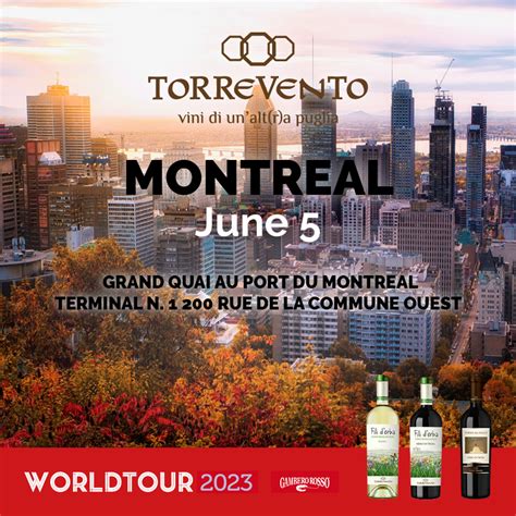 Torrevento A Montreal Con Gambero Rosso CANTINE TORREVENTO SRL