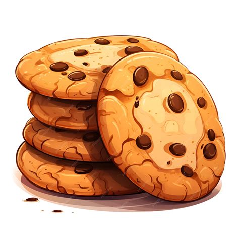 Deliciosas Galletas De Galletas De Dibujos Animados Sobre Fondo Blanco