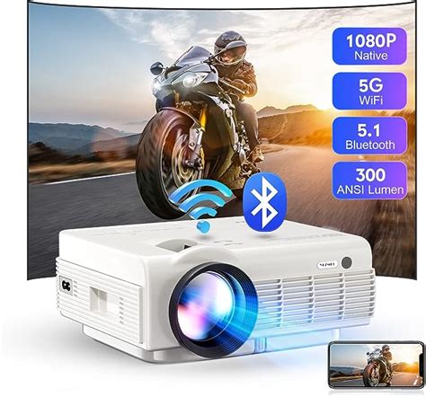 Beamer YEZMEK 5G WiFi Bluetooth Beamer Native 1080P Full HD 10000