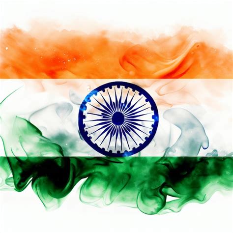 Premium Ai Image Photo A India Flag Created With Water Color