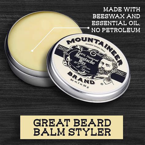 Mountaineer Brand Mustache Wax 2oz 100 Natural Beeswax And Plant Based