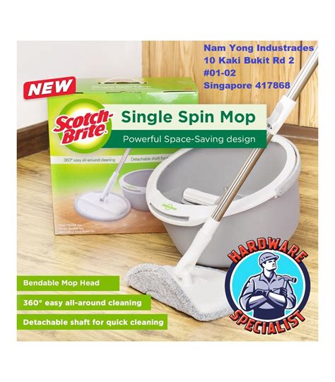 3m Scotch Brite T6 Single Bucket Spin Mop