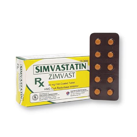 Zimvast Simvastatin 40mg Film Coated Tablet 100s Price In The