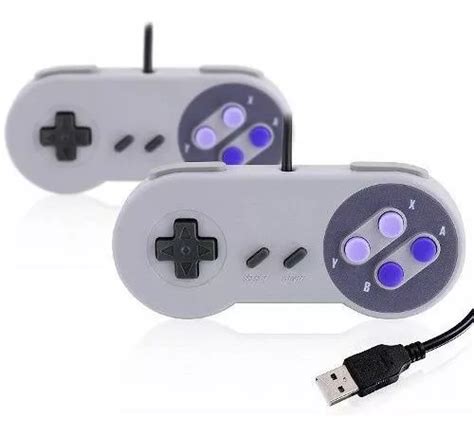 Kit 2 Controles Usb Super Nint Snes Joystick Wind