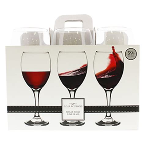 Collections Wine Glasses Case Of 24 Glass Red White Rose Wedding Present Catering Dining Set