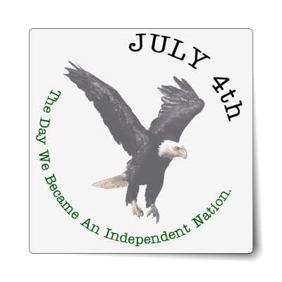 Fourth Of July Independence Day Bald Eagle Stickers, Magnet | Wacky Print