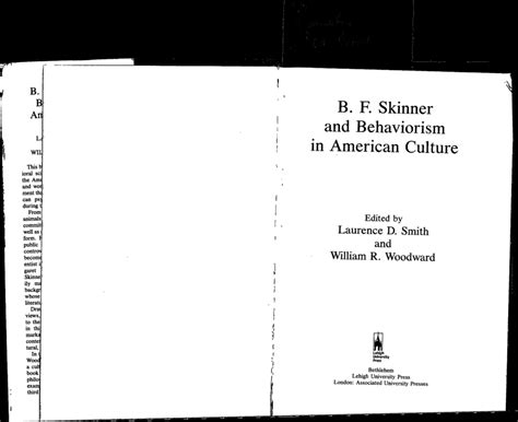 (PDF) B. F. Skinner and behaviorism in American culture