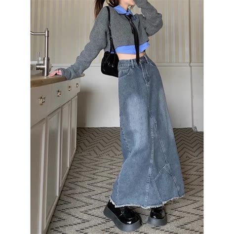 SẴN ĐỘC QUYỀN Varvet Chân Váy Jeans Chữ A Phong Cách Y2K Retro Siêu Hot Mới Nhất Thị Trường