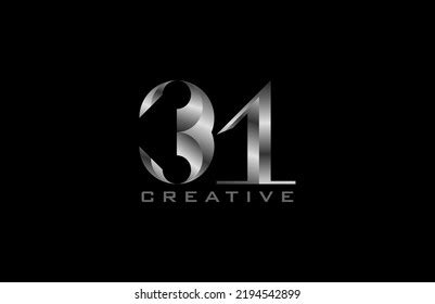 Number 31 Logo Number 31 Silver Stock Vector (Royalty Free) 2194542899 ...