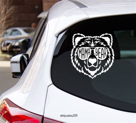 Mama Bear Vinyl Decal Mama Face Sticker Mama Bear Sticker Etsy