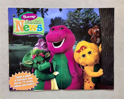 3 Barney Purple Dinosaur Fan Club News Newsletter Issue 1 2 And 3 1997