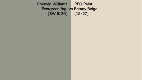 Sherwin Williams Evergreen Fog Sw Vs Ppg Paint Botany Beige