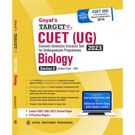 Goyals Target Cuet Ug Section Ii Biology Chapter