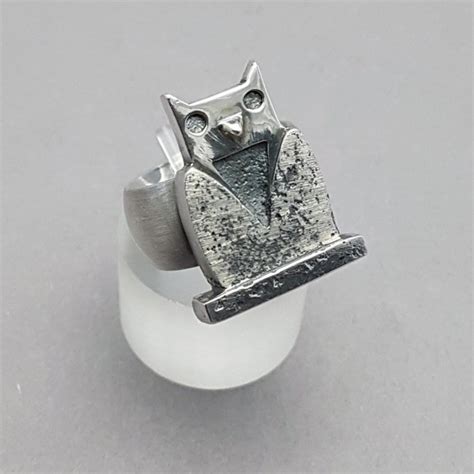 Zware Modernist Uil Silver Ring Catawiki