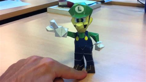 Super Paper Mario Papercraft Luigi