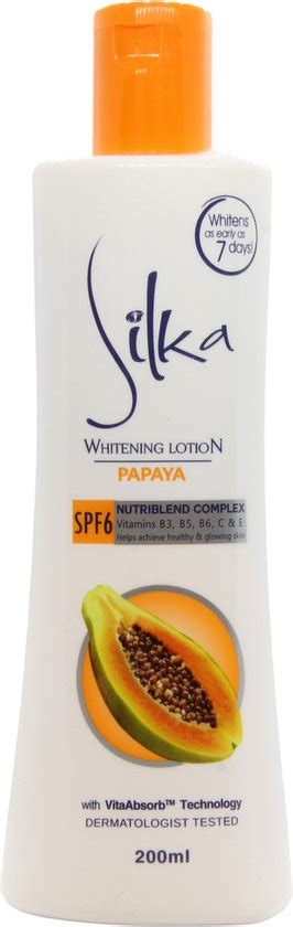 Silka Skin Whitening Lotion Papaya Met Spf 6 200 Ml