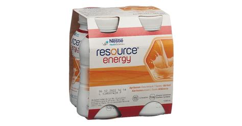 Nestlé Resource Energy Drink Apricot 4x200ml