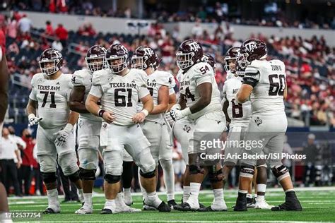 Texas A&M offense walks to the line of scrimmage during a game... News ...