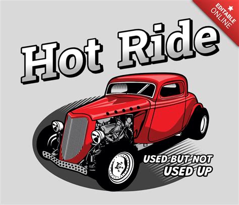 Plantilla de diseño de camiseta Hot ride Modelo de diseño gratuita