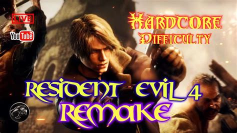 Live Resident Evil 4 Remake Krauser Boss Fight Hardcore Difficulty