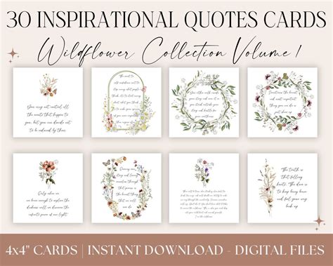 Inspirational Quotes Cards Printable Cards Motivational - Etsy