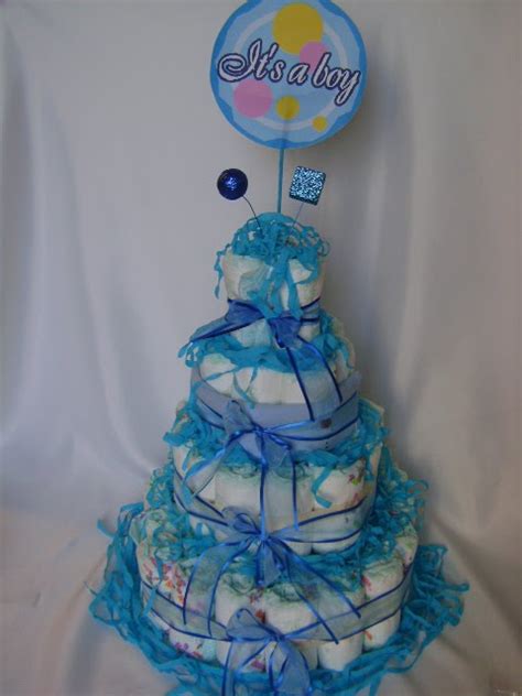 Tortas de pañales para baby shower de niño Imagui