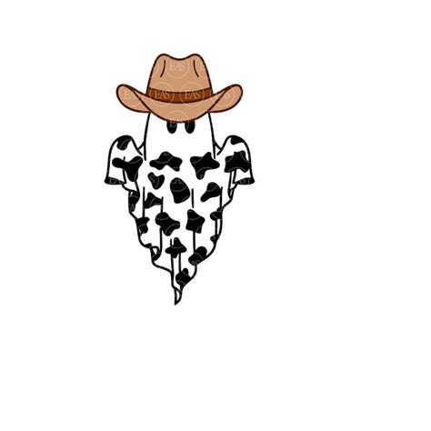 Cowboy Ghost Svg, Boo Haw Svg, Cow Print, Halloween, Spooky - Inspire Uplift