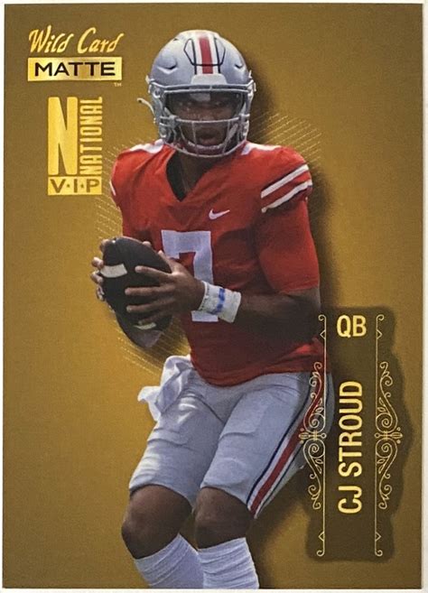 Cj Stroud Wild Card Matte National Convention Football Vip Gold